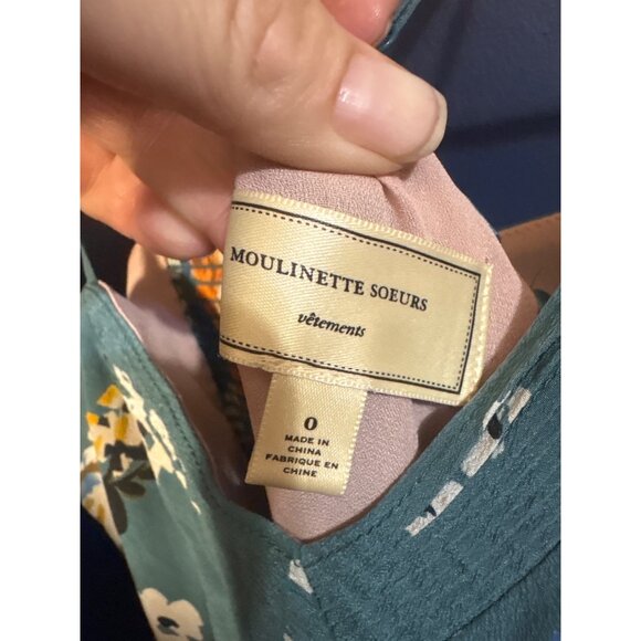 Floral Sleeveless Silk Dress By Moulinette Soeurs Size 0‎ - Picture 4 of 8